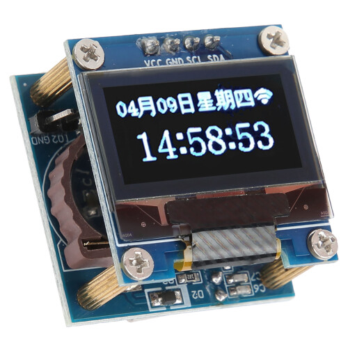0,96-Zoll-OLED-Uhrmodul WiFi PCB mit 40mAh-Akku 1