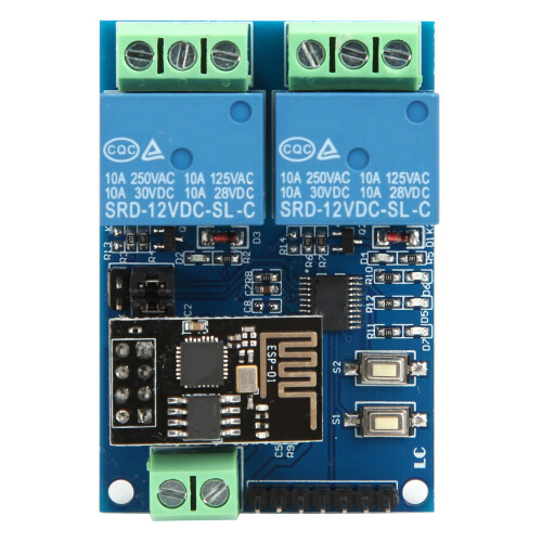 2-Wege WiFi Relais Modul Android APP Fernbedienung 12V ESP8266 1