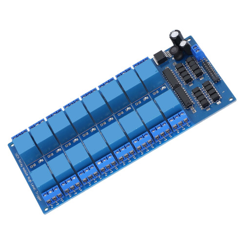 (12V) 16 Channel Relay Module Optocoupler Protection High Level Trigger 1