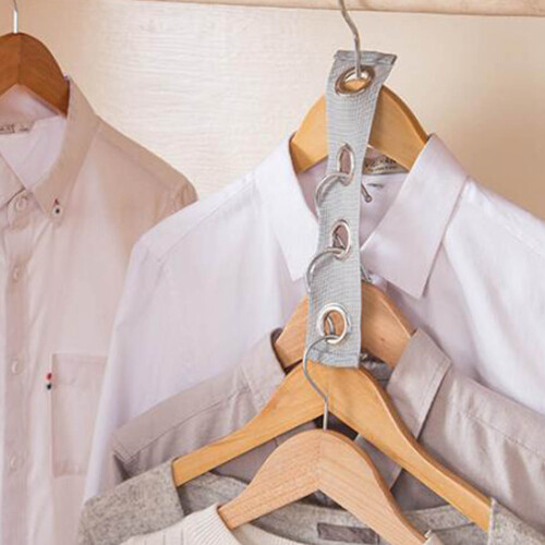 4 Kleiderbügel Verbindungsbügel (Grau) Platzsparender Organizer 1