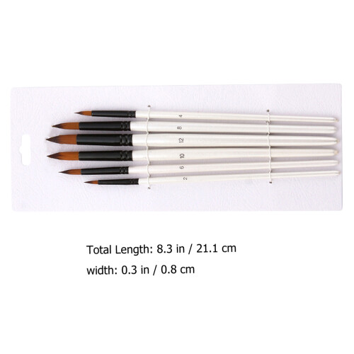 6Stk Doppel Farbe Nylon Haar , , Malbedarf 1
