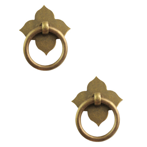 2 Dekorative Schubladenzieher Bronze
