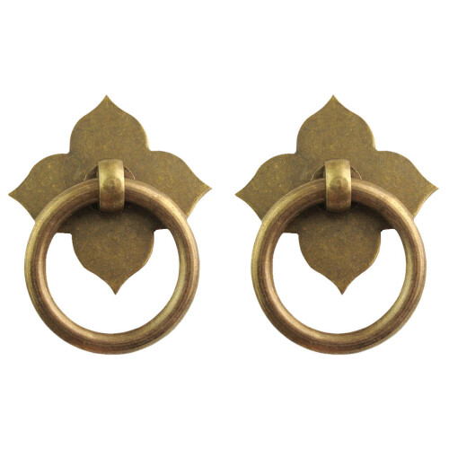2 Dekorative Schubladenzieher Bronze 1