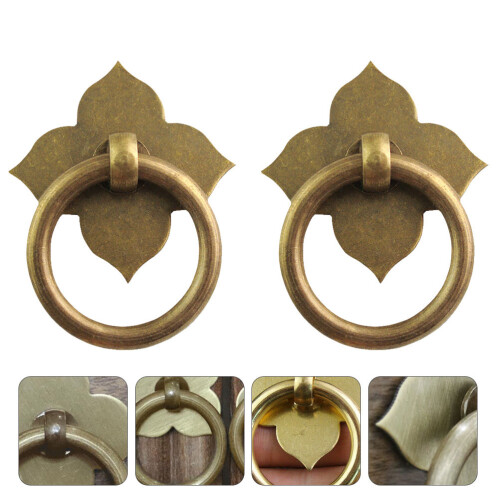 2 Dekorative Schubladenzieher Bronze 2