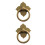 2 Dekorative Schubladenzieher Bronze 4