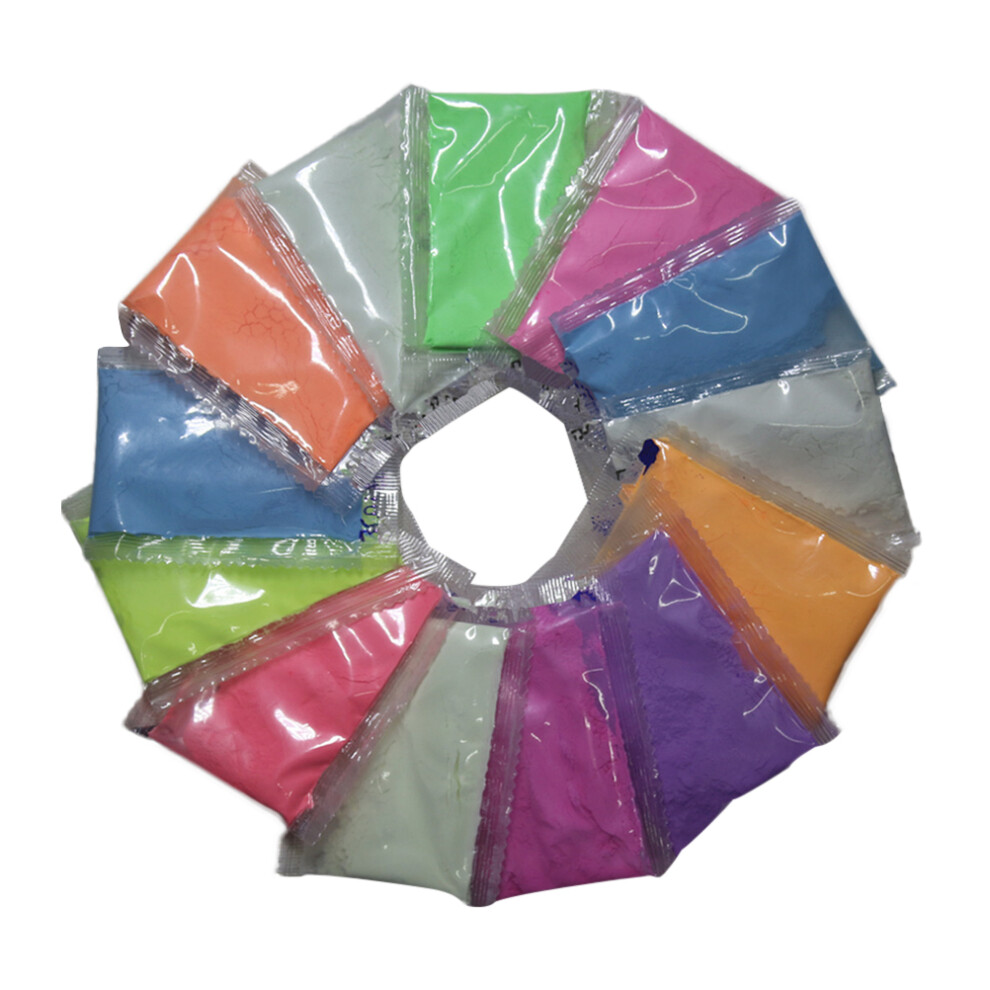 Iplusmile Dark 8Pcs Waterproof Luminous Nail Glitter Powder For Nail Art Decoration
