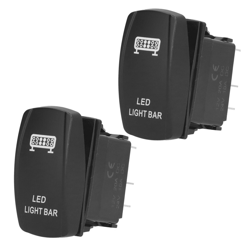 (Finger Pattern Model) 2Pcs Waterproof Rocker Toggle On Off 5 Pin 12V-24V Led Automotive 323163150192