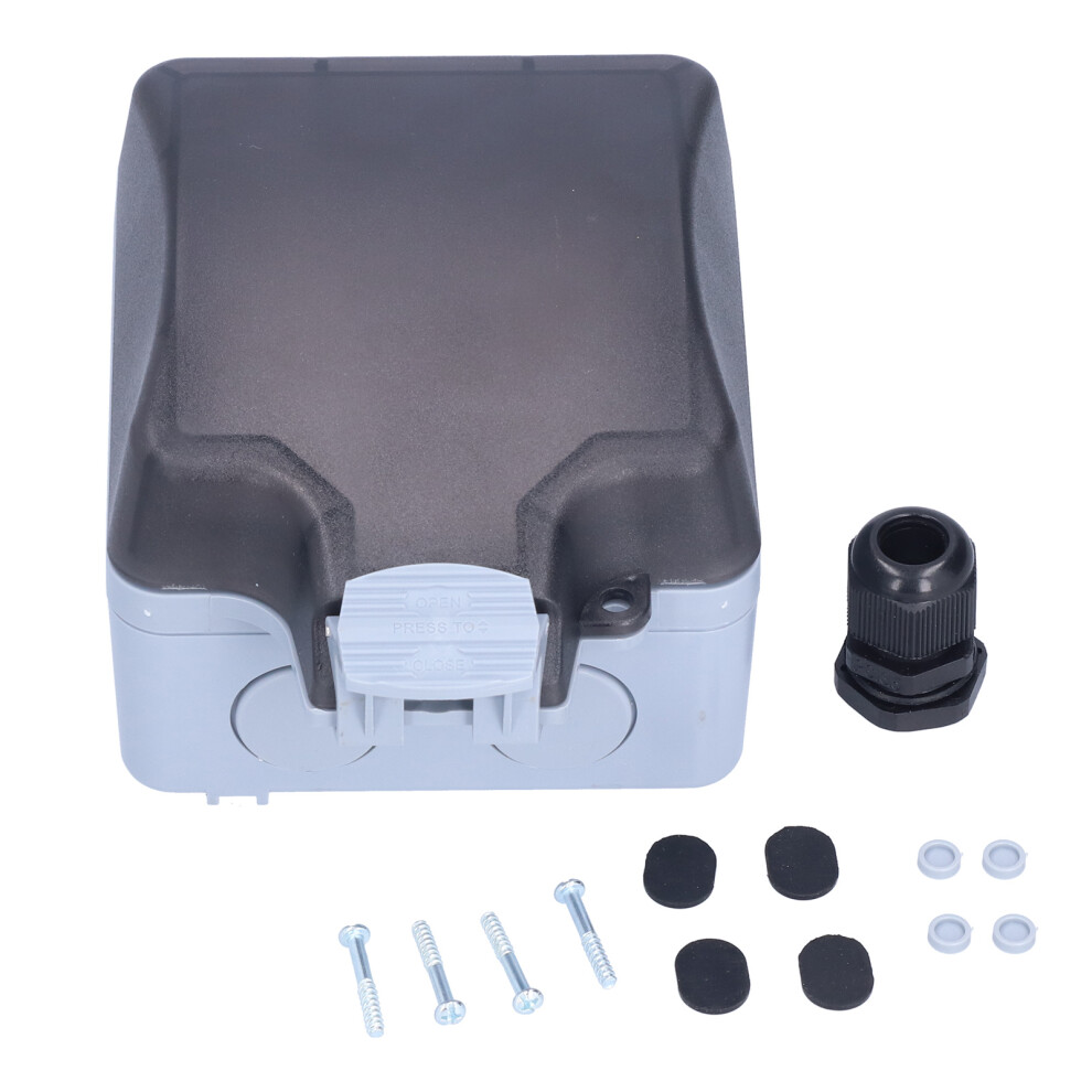 Ip66 Waterproof Outdoor Wall Socket Box 3 Holes 110-250V 15A Us Plug 610830866204