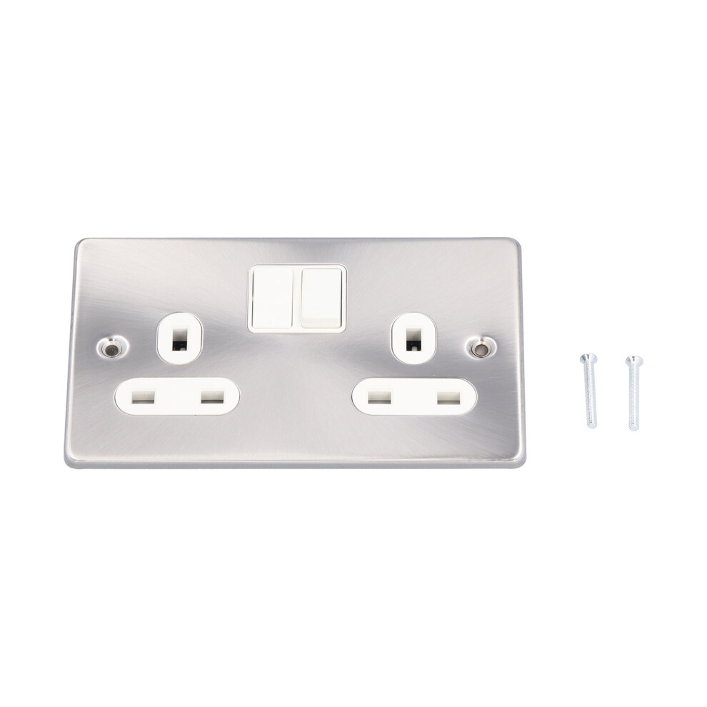 Wall Socket Dual Standard Outlet 13A With Switch 610830872175
