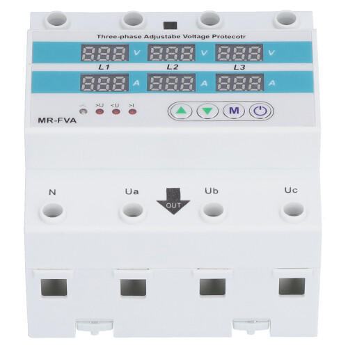 Voltage Protector MR FVA 3 Phases Adjustable Relay for AC220V 1