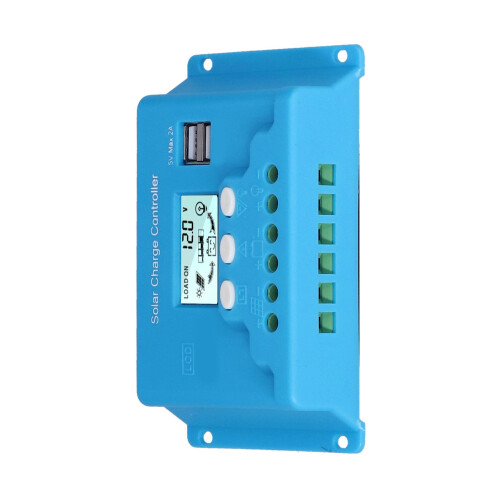 (10A) Solarladeregler LCD, 10A, USB, Rückstromschutz 1