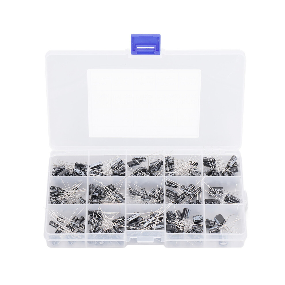 215Pcs Electrolytic Capacitor 0.1Uf-330Uf 15 Value Kit For Radio Tv 610830860448