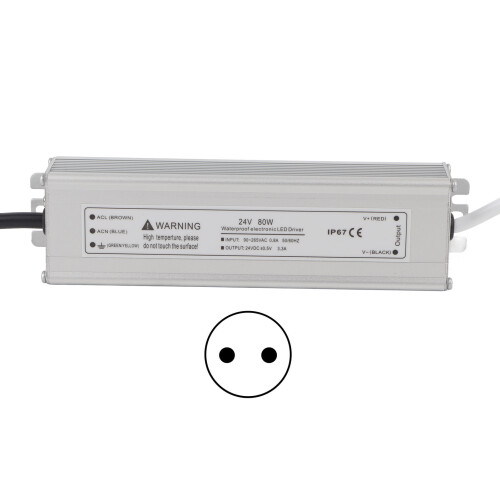 (EU Plug Output 24V) IP67 Wasserdichtes LED-Netzteil 90-265V