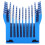 (Blue) Aluminium-Kühlkörper für PCB-Mainboard schwarz 5