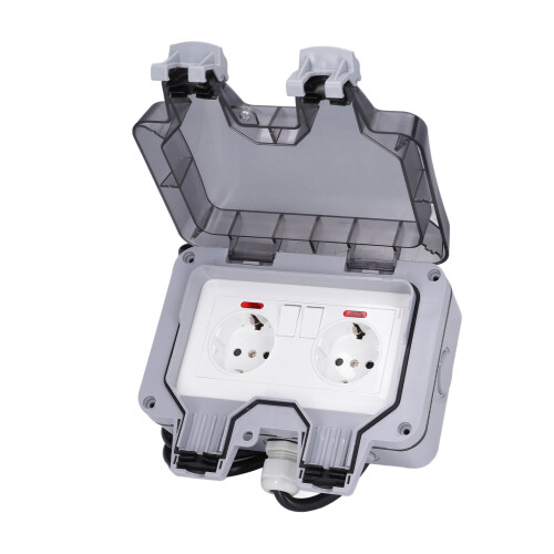 Außensteckdose EU IP66 wasserdicht Wand 16A 1