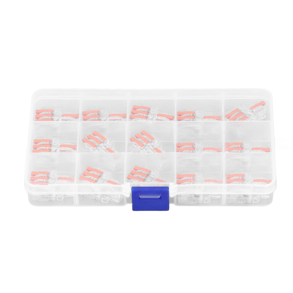 15Pcs Terminal Block Wire Connector Transparent Push-In Df-13 610830853983