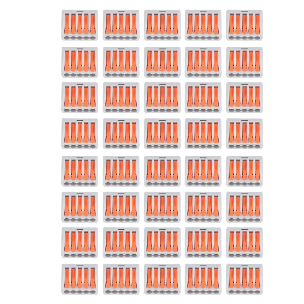 (Orange) 40Pcs 5-Way Wire Terminal Block Pct-215 Blue 610830856014