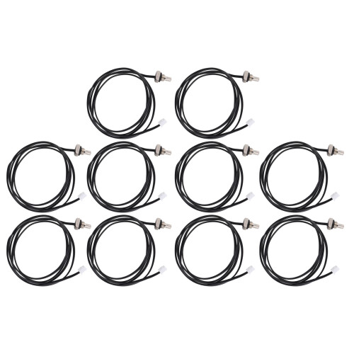 (50K) 10Pcs NTC Thermistor Sensor M8 Thread 50K 1M Cable Hex Head