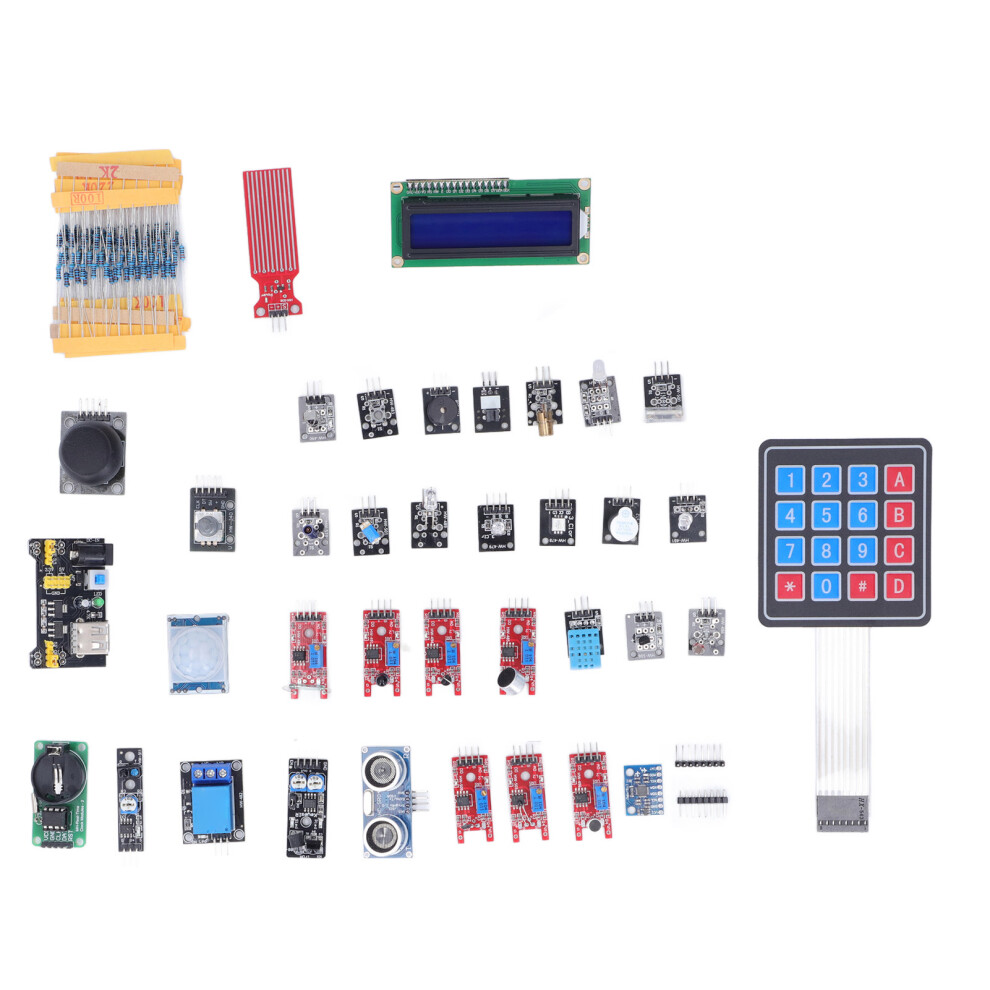 37Pcs Sensor Module Kit 100Pcs Resistor For Rpi 610830858179