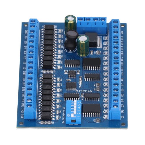 (Only with Board) 16x16 RS485 PLC IO Expansion Board DC 6.5-30V Shell 2