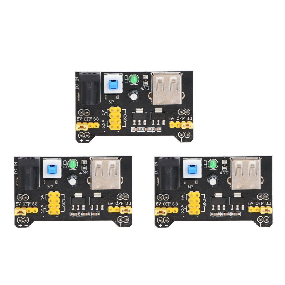 3Pcs Breadboard Power Supply Module 3.3V 5V Dual Output 610830847234