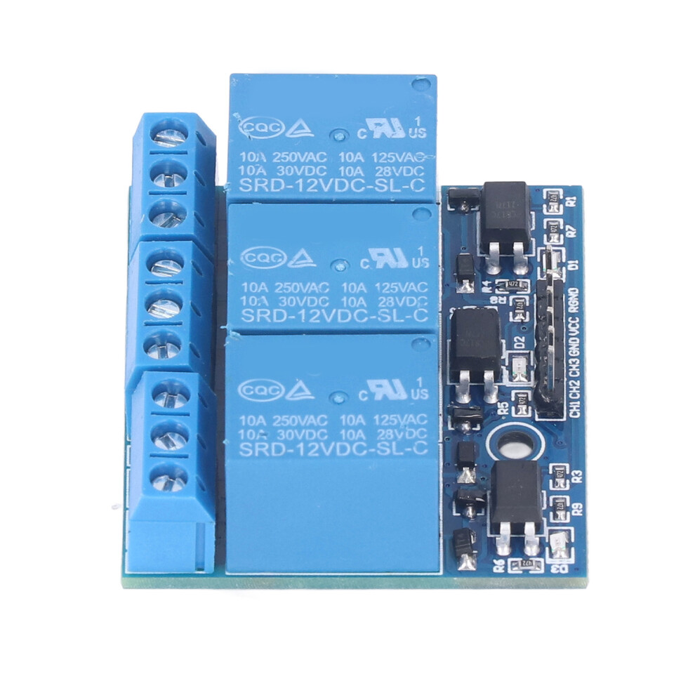 (12V 3.3V-12V Trigger) 3 Channel Relay Module 12V Isolated Optocoupler Trigger 3.3V-12V 610830851330