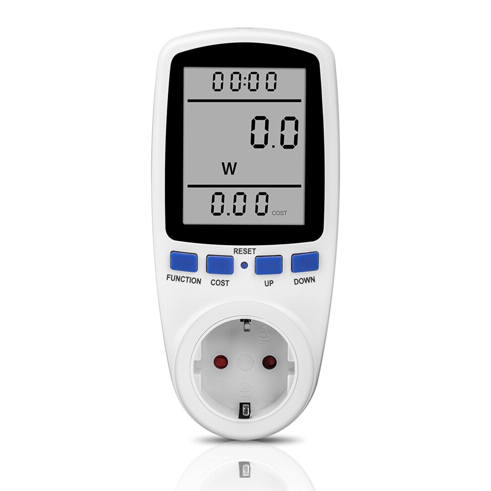 Digital Lcd Energy Cost Meter Plug Power Monitor 230Vac 0.5W 610830851750