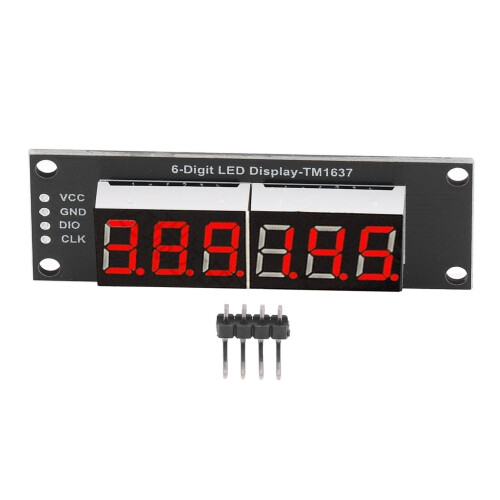 6-Stelliges LED-Modul TM1637 Rot 0,36 Zoll