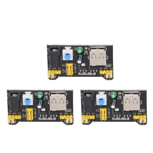 3 Stk Breadboard-Netzteil 3,3V/5V Dualausgang 2