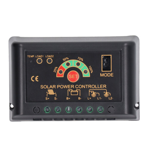 Solarladeregler 15A 12V/24V für Solarmodule