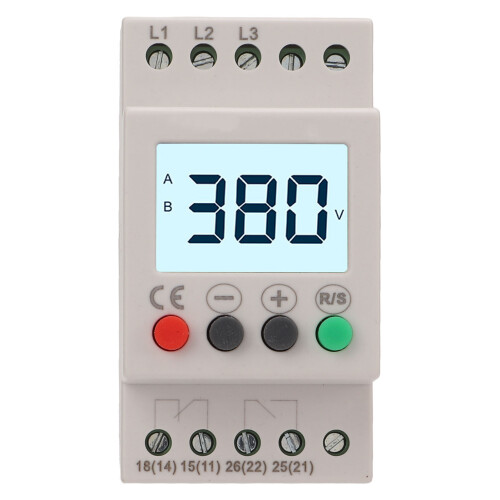 Überspannungsschutz LCD Digital für AC 380V, 3-Phasen