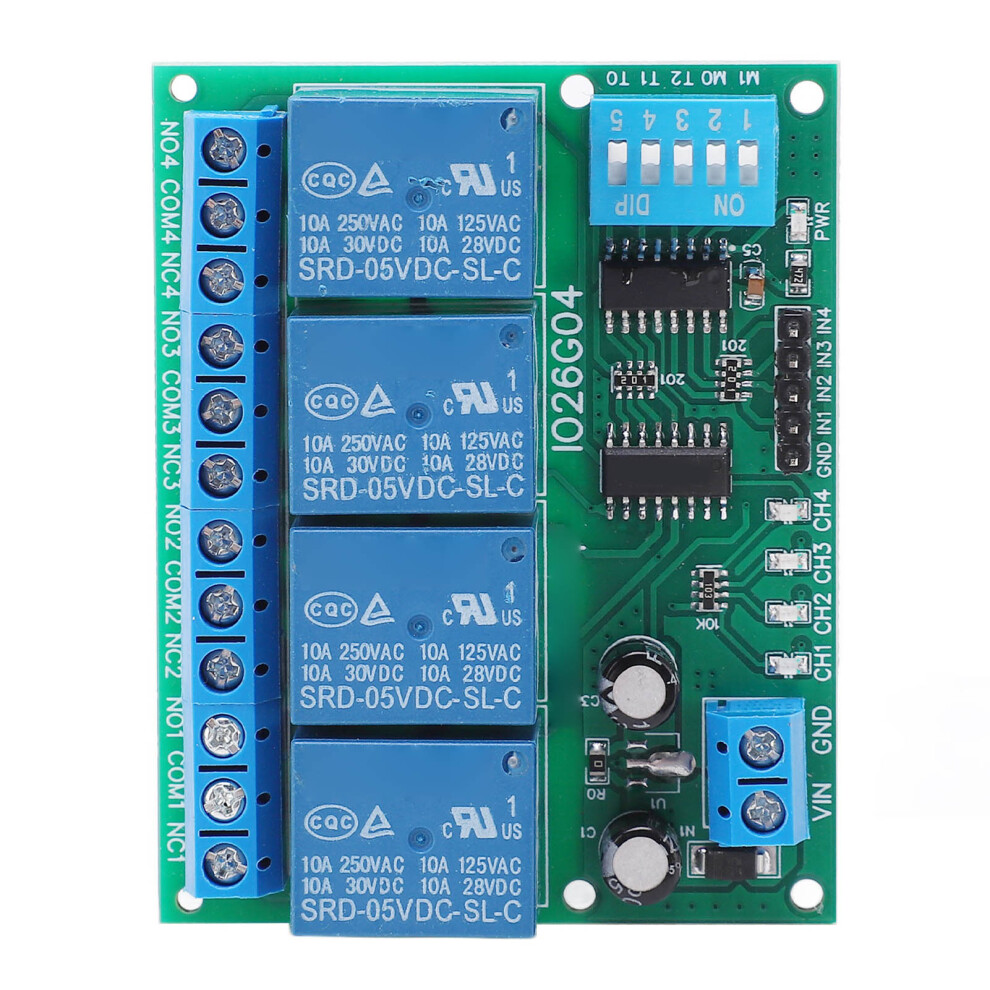 Dip 4 Channel Relay Module Dc 5V Control Board For Electronics 610830844189