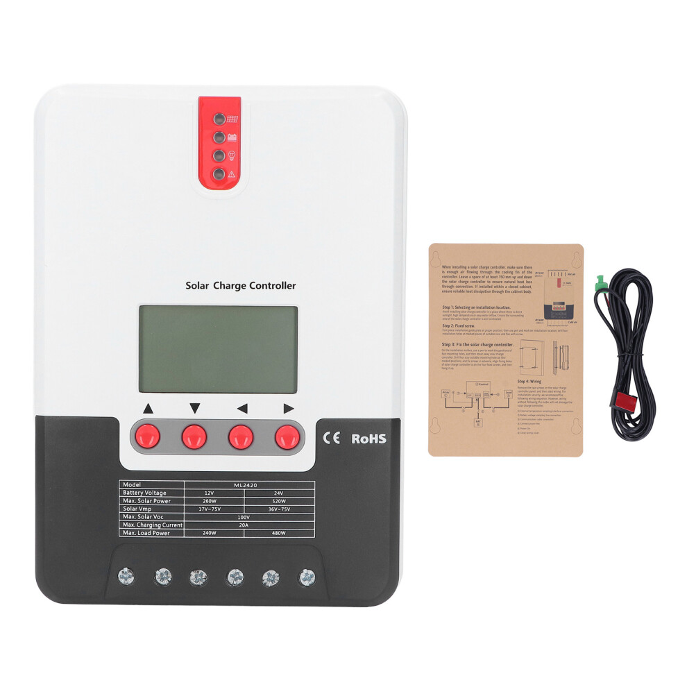 Solar Charge Controller Mppt 20A 12V 24V With Communication 610830844639