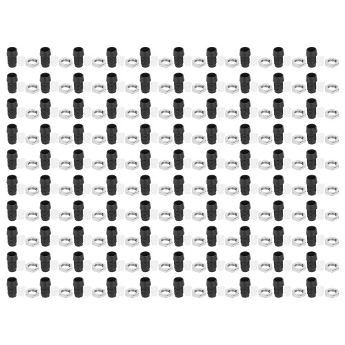 (Silver) 100x LED-Halter 3mm, Kunststoff, verchromt schwarz