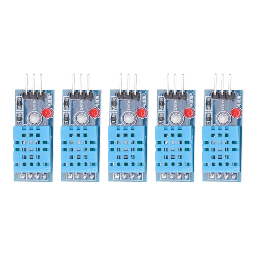 (Adapter Plate with Lamp and Jump Wire) 5PCS Temp Humidity Sensor High Sensitivity Digital Module Greenhouse 1