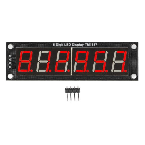 LED-Display Modul 6-stellig 7-Segment 0,56 Zoll TM1637 Rot