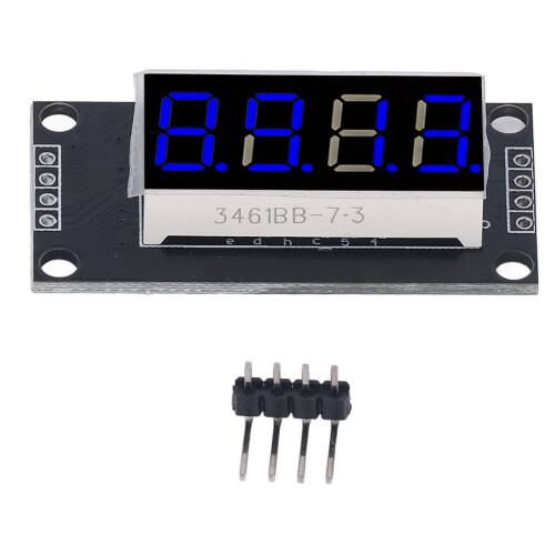 4-stellig 7-Segment Blau-LED TM1637 Modul