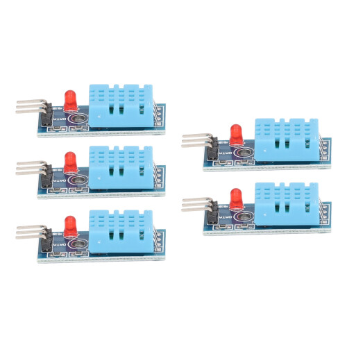 (Adapter Plate with Lamp and Jump Wire) 5PCS Temp Humidity Sensor High Sensitivity Digital Module Greenhouse 2