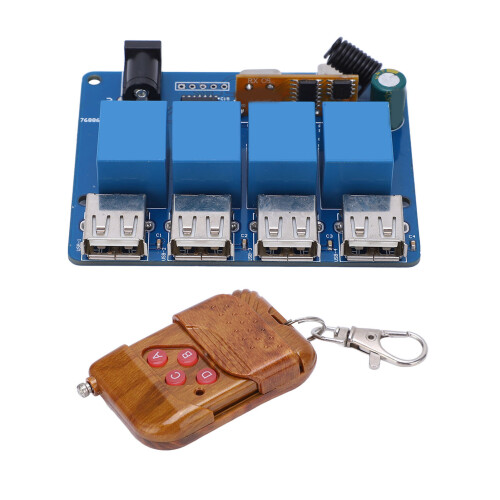 4-Kanal-Netzteil 5V DC USB mit Fernbedienung