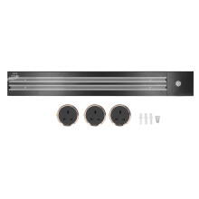 (3 UK Adapters) Wandmontierter Schienensteckdosenblock 60cm 2-fach