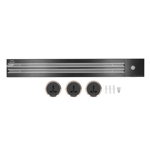 (3 Universal Adapters) Wall Mounted Track Socket 60cm 2 Slots 3 Adapters 8000W 32A