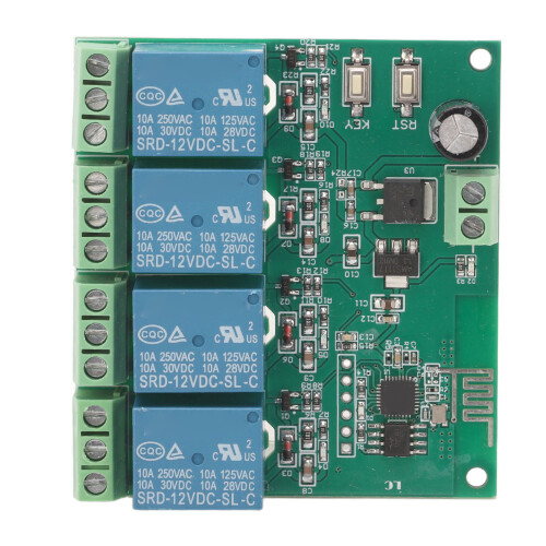 (DC12V) WiFi-Relais 4 Kanal ESP8266 DC 12V 1