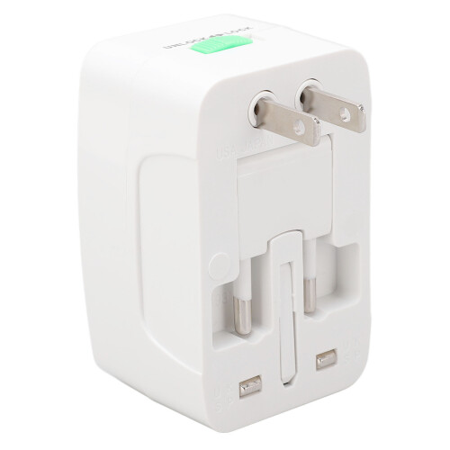 Universal-Reiseadapter mit 2 USB-Anschlüssen weltweit 1
