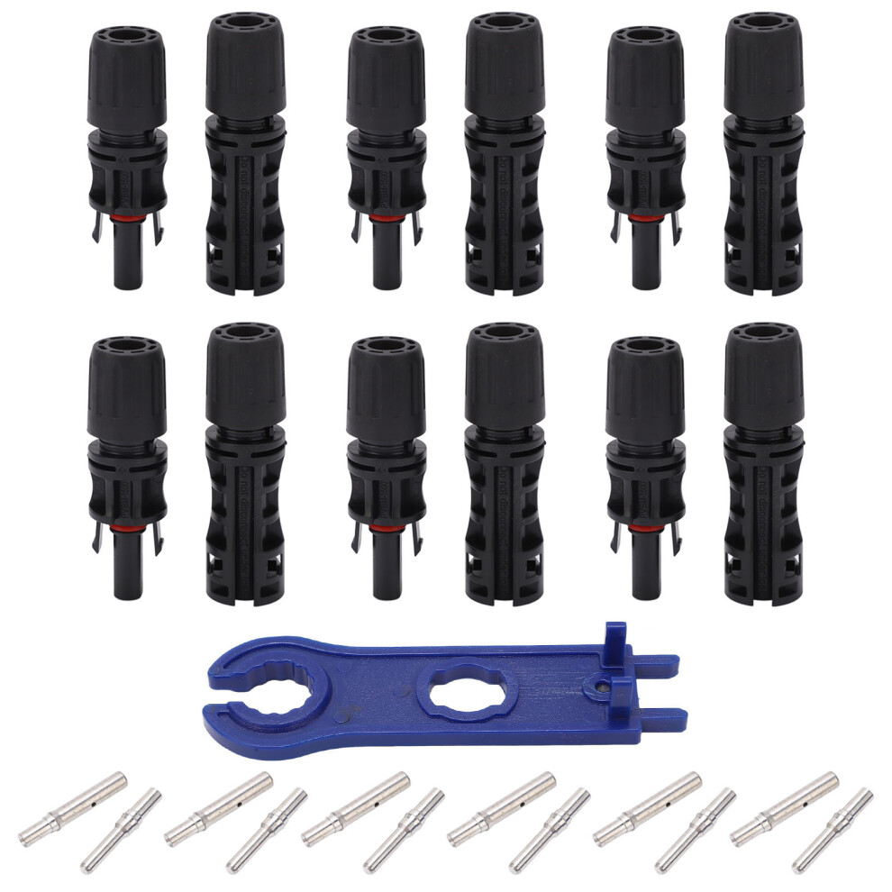 (1500V 45A) 12Pcs Solar Pv Connector Ip67 Copper Tinned Pins 1000V 30A 610830832322