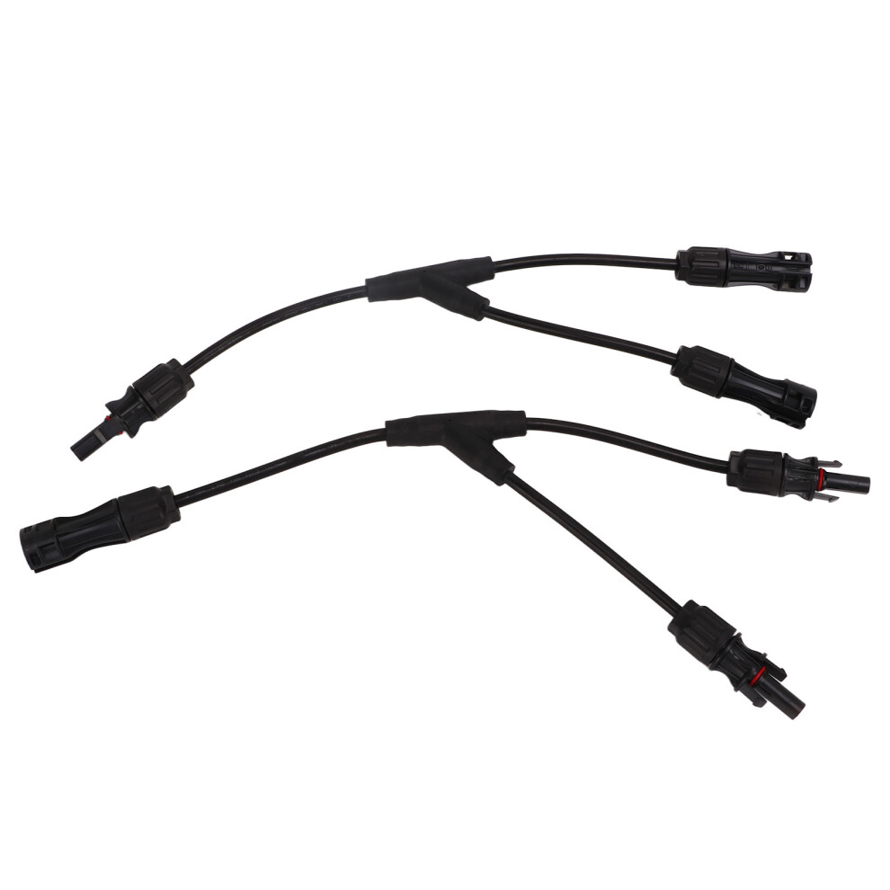 2 Pcs Solar 2 To 1 Adapter Ip68 Waterproof Flame Retardant Y Branch 610830832254