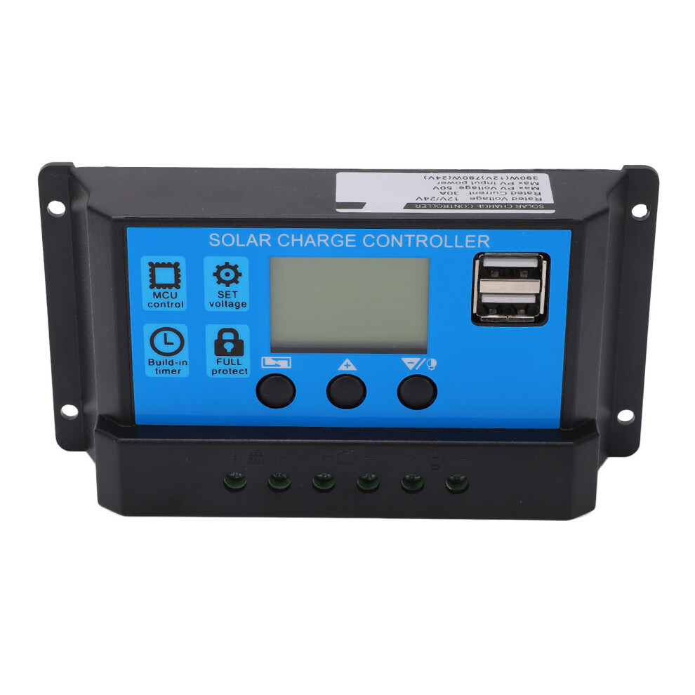 (30A) Pwm Solar Controller Lcd Smart Charge Discharge 12V 24V 30A 610830831813