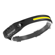 ((White and Red) Silicone Headlamp) Akku-LED-Stirnlampe Hochhelligkeit Sensor Weiß/Rot