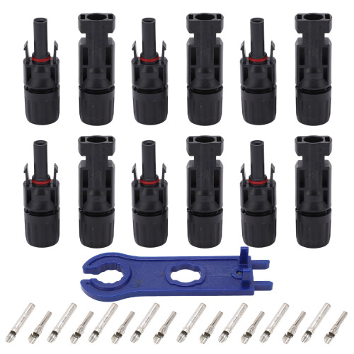 (1000V 30A) 12x Solar PV Stecker IP67 Kupfer 1000V 30A