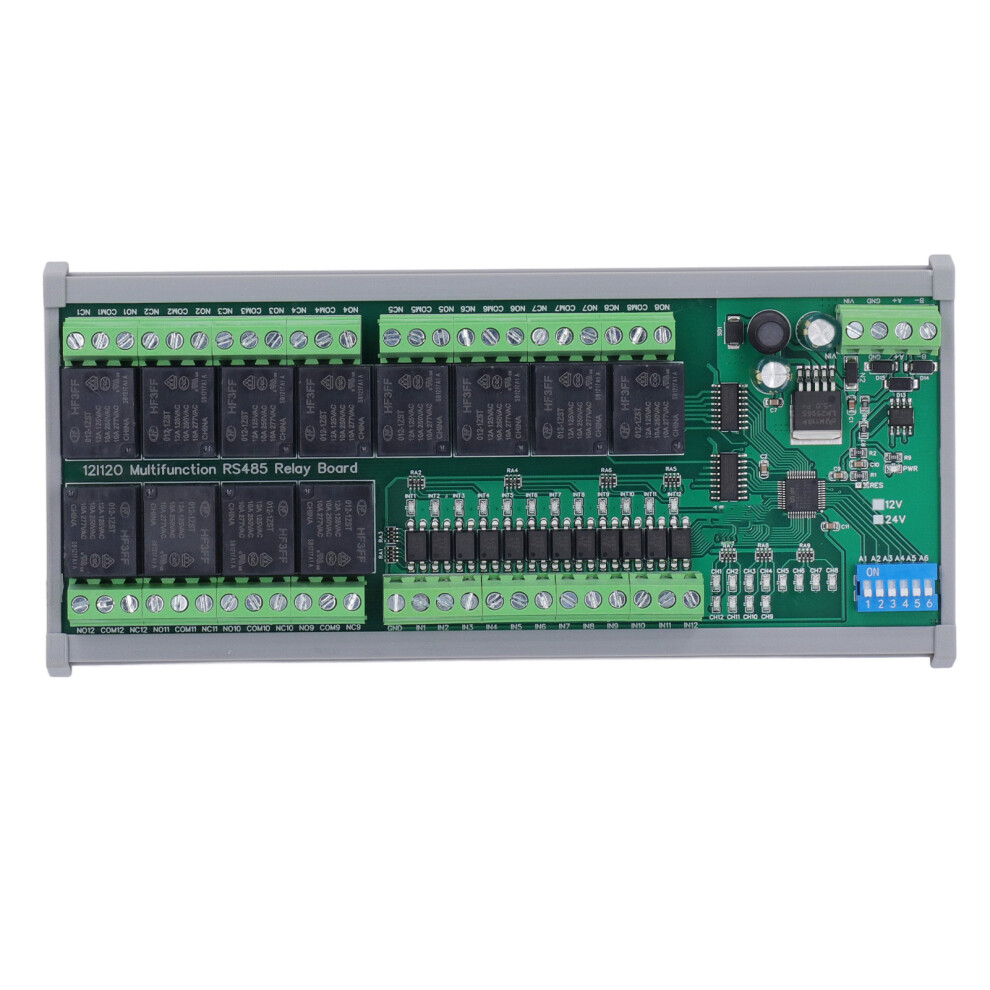 (24V) 12 Channel Rs485 Relay Module 24V Din Rail Pcb Board 610830832513