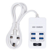 Weißer Tragbarer USB-Smart-Ladestecker